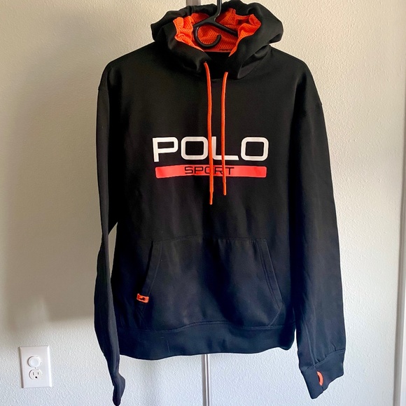 Ralph Lauren Other - Polo Sport Ralph Lauren Men’s Size Medium Hoodie Black Orange
